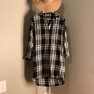 Madewell plaid shirt dress